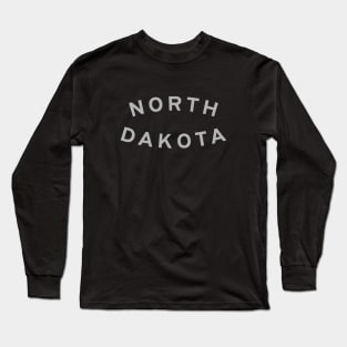 North Dakota Typography Long Sleeve T-Shirt